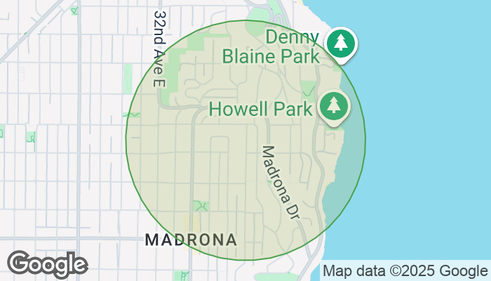 Map of Madrona neighborhood in Seattle